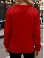 billige Julegensere og -gensere-Julekvinnes Rensdyr Pullover Grafisk Dyr Varm Klassisk Casual Langermet Crew Neck Vanlige Topper Hjem Gate Daglig bruk Trykk Rød Blå Grønn Mørk Blå Høst Vinter