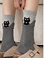 abordables Calcetines de mujer-Calcetines de algodón para mujer: lindos diseños bordados de animales de gato y perro, suaves y cómodos, perfectos para uso informal y actividades cotidianas.