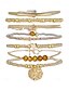 economico Bracciale da donna-set di braccialetti a strati con perline bohémien da donna: braccialetti multifilo in oro e marrone con accenti a forma di cuore e ciondolo, gioielli alla moda per feste, festival e uso quotidiano