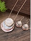 abordables Collar de mujer-Conjunto de collar y pendientes colgantes bohemios en capas para mujer: diseño de concha iridiscente, joyería llamativa para atuendos casuales y de fiesta.