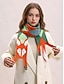 economico Sciarpe da donna-sciarpa da donna lavorata a maglia con volpe, grazioso scaldacollo invernale a forma di animale, morbido scialle colorato a forma di cartone animato per abbigliamento casual, regali per attività all'aperto e per le feste