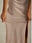 preiswerte Chiffonkleider-Damen Maxikleid Etui-Kleid Chiffonkleid Wickelkleid Elegant Formell Cocktail Abendgesellschaft Hochzeitsgast Cocktailparty Plissiert Glitzer Asymmetrisch Normale Passform Einfarbig Ärmellos V