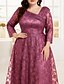 ieftine Lungimea podelei-Rochie A-Line Lungime Pe Podea pentru Invitată de Nuntă Rochii Formale Rochie de Seară Rochie pentru Mama Miresei Mânecă Lungă Gât în V Elegant Vintage Luxos Tul cu Broderie cu Sequins