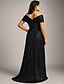 ieftine Lungimea podelei-Linia -A Lungime Podea Rochie pentru invitata de nunta Rochie formala Rochie de seara Rochie Mama Miresei Manșon scurt În V Elegant Epocă Luxos Concediu Petrecere cu cocktail Seară Formală cu Paiete