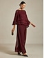voordelige Chique Blouses-Dames Kanten overhemd Blouse Geklede topjes Chiffon-topjes Asymetrische zoom Effen Kleur Bloemig Elegant Stijlvol Casual Halve mouw Flutter mouw Boothals Normale tops Dagelijks Werk Bruiloft gast Wijn