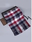 cheap Men's Ties &amp; Bow Ties-Men's Christmas Plaid Scarf – Stylish Polyester Scarf with Fringed Edges – Available in Multiple Colors – Warm Holiday Accessory for Men