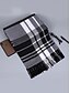 cheap Men's Ties &amp; Bow Ties-Men's Christmas Plaid Scarf – Stylish Polyester Scarf with Fringed Edges – Available in Multiple Colors – Warm Holiday Accessory for Men
