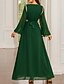 economico Lunghezza del pavimento-Abito da invitata di matrimonio a linea A di lunghezza fino al pavimento Abiti formali Abito da sera Abito per la madre della sposa a maniche lunghe scollatura a V elegante vintage lussuoso in