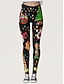 billiga Julbottnar-Julkvinnors Jultomte Julträd Leggings Semester Vintage Hela Längden Hög Midja Byxor Ful Grafisk Tryck Värmande Mjuk Andningsbar Stretchy Formal Utomhussemester Depression Grön