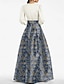 voordelige A-Lijn Avondjurken-A-lijn Tot de grond Avondjurken Baljurk  Formele kleding Elegant Vintage Lange mouw V-hals Bruiloft Formeel Riem / Sjerp Nylon met Split Zak