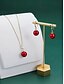 abordables Collier pour femme-Ensemble collier et boucles d'oreilles en fausses perles pour femme avec accents dorés, bijoux de Noël élégants pour les fêtes de fin d'année