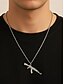 abordables Joyas para hombres-Collar con colgante de aleación para hombre con diseño de pistola de diamantes de imitación, cadena de joyería brillante de hip hop, accesorio de moda para fiestas, conciertos y ropa urbana.