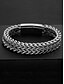 ieftine Bijuterii pentru bărbați-Brățară bărbătească din oțel inoxidabil împletit cu încuietoare magnetică – bijuterii moderne pentru ținute casual, business și petreceri