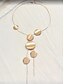 billige Halskjede for kvinner-Geometrisk skiveanhengskjede til dame – moderne minimalistiske lagdelte smykker for elegante fester, formelle arrangementer og hverdagsmote