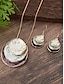 abordables Collar de mujer-Conjunto de collar y pendientes colgantes bohemios en capas para mujer: diseño de concha iridiscente, joyería llamativa para atuendos casuales y de fiesta.