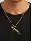abordables Joyas para hombres-Collar con colgante de aleación para hombre con diseño de pistola de diamantes de imitación, cadena de joyería brillante de hip hop, accesorio de moda para fiestas, conciertos y ropa urbana.