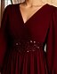 economico Lunghezza del pavimento-Abito da matrimonio lungo A-Line per ospiti abiti formali da sera abito da cerimonia per la madre della sposa con maniche lunghe scollo a V elegante vintage da festa con pieghe perline paillettes