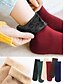 billige Damesokker-Damesett med fleecefor, termosokker, myke og varme vintersokker i flere farger, koselig julegave til kaldt vær og hjemmebruk