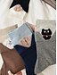 abordables Calcetines de mujer-Calcetines de algodón para mujer: lindos diseños bordados de animales de gato y perro, suaves y cómodos, perfectos para uso informal y actividades cotidianas.
