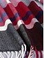 cheap Men's Ties &amp; Bow Ties-Men's Christmas Plaid Scarf – Stylish Polyester Scarf with Fringed Edges – Available in Multiple Colors – Warm Holiday Accessory for Men