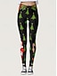 billiga Julbottnar-Julkvinnors Jultomte Julträd Leggings Semester Vintage Hela Längden Hög Midja Byxor Ful Grafisk Tryck Värmande Mjuk Andningsbar Stretchy Formal Utomhussemester Depression Grön