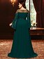 economico Lunghezza del pavimento-Abito da invitata al matrimonio A linea lunghezza sul pavimento abiti formali abito da sera abito per la madre della sposa manica lunga collo a giro elegante vintage festa con pieghe colore bloccato