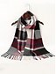 cheap Men's Ties &amp; Bow Ties-Men's Christmas Plaid Scarf – Stylish Polyester Scarf with Fringed Edges – Available in Multiple Colors – Warm Holiday Accessory for Men