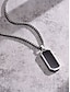 preiswerte Herrenschmuck-Herren-Halskette mit Anhänger aus Edelstahl – sechseckiges Design aus schwarzem Onyx, elegante Kette, perfekt für legere und formelle Anlässe.