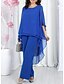 billige Blusedresser for kvinner-Dame Bluse 3/4 ermer Klokke Multi Layer Elegant Formell Blå Svart Rosa Sommer Normal