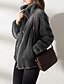 abordables Vestes Sherpa-Femmes Manteau d'Hiver Veste Sherpa Veste Décontractée Chaud Confortable Avec Poches Moderne Occasionnel Uni Vacances Rue Tenue quotidienne Sortir Fermeture éclair Régulier Col montant Coupe régulière