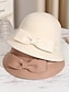 abordables Sombreros de mujer-Sombrero cloché de poliéster para mujer con lazo, elegante y con estilo, disponible en varios colores, perfecto para ocasiones informales y formales.