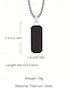 preiswerte Herrenschmuck-Herren-Halskette mit Anhänger aus Edelstahl – sechseckiges Design aus schwarzem Onyx, elegante Kette, perfekt für legere und formelle Anlässe.