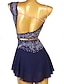 cheap Figure Skating Dresses-Figure Skating Dress Women's Girls' Ice Skating Dress Outfits White Dark Navy Red Flower Open Back Mesh Spandex High Elasticity Professional Competition Skating Wear Handmade Classic Crystal
