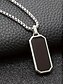 preiswerte Herrenschmuck-Herren-Halskette mit Anhänger aus Edelstahl – sechseckiges Design aus schwarzem Onyx, elegante Kette, perfekt für legere und formelle Anlässe.