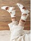 abordables Calcetines de mujer-Calcetines de mujer de mezcla de algodón, paquete de 6 pares con estampado de huellas de gato, varios colores, suaves y cómodos para uso diario.