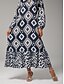 economico Abiti da vacanza-maxi abito boho con stampa animalier astratta
