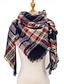 voordelige Dames Sjaals-Unisex kerst geruite sjaal - polyester materiaal, zacht en warm, meerdere kleuren voor de winter, feestdagen en dagelijks gebruik