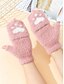 voordelige Dameshandschoenen-Dames handschoenen zonder vingers in kattenpootmotief – zachte pluche stof, verkrijgbaar in meerdere kleuren, perfect voor de winter en voor casual gebruik.