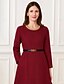 ieftine Lungimea ceaiului-Rochie de petrecere cu lungime la genunchi tip A-Line rochie cocktail rochie pentru invitat la nuntă rochie pentru mama miresei cu manșon lung decolteu crew neck elegantă vintage petrecere cu paiete