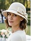 abordables Sombreros de mujer-Sombrero cloché de poliéster para mujer con lazo, elegante y con estilo, disponible en varios colores, perfecto para ocasiones informales y formales.