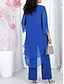 billige Blusedresser for kvinner-Dame Bluse 3/4 ermer Klokke Multi Layer Elegant Formell Blå Svart Rosa Sommer Normal