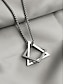abordables Bijoux pour hommes-Collier géométrique pour homme en acier titane – pendentif double carré élégant, durable et léger, idéal pour les occasions décontractées et formelles.