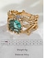 cheap Women's Rings-Women's Alloy Ring with Gemstone, Bohemian Style, Available in Multiple Colors, Elegant and Stylish for Special Occasions and Everyday Wear