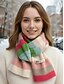 ieftine Esarfe de dama-Eșarfă cu dungi din poliester pentru femei – moale, ușoară, disponibilă în mai multe culori – ideală pentru iarnă, casual și purtare zilnică