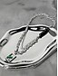 voordelige Dames ketting-herenketting van roestvrij staal met groene edelsteenhanger - stijlvol, duurzaam, perfect voor casual en formele gelegenheden