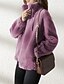 abordables Vestes Sherpa-Femmes Manteau d'Hiver Veste Sherpa Veste Décontractée Chaud Confortable Avec Poches Moderne Occasionnel Uni Vacances Rue Tenue quotidienne Sortir Fermeture éclair Régulier Col montant Coupe régulière