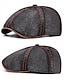billige Herrehatte-Herre denim bomulds flad kasket - klassisk vintage stil, åndbar og behagelig, ideel til fritidsbrug og udendørsaktiviteter