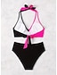 billige Bikinisæt-Dame Bikini 2-delt Badedragt Farveblok Mode Smart Grafisk Farveblok Ærmeløse Badedragter