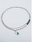voordelige Dames ketting-herenketting van roestvrij staal met groene edelsteenhanger - stijlvol, duurzaam, perfect voor casual en formele gelegenheden