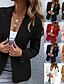 ieftine Blazere și costume-Pentru femei Costume Comfortabil Nasturi Elegant Modă Zilnic Stil OL Simplu Oficial Vacanță Birou Birou / Carieră Regulat Rever Clasic Fit regulat Manșon Lung Îmbrăcăminte exterioară Negru Alb Roz